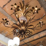 Pineapple Chandelier - Hans Kögl 1970 - Hollywood Regency