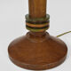Pair of art deco lamps in wood and patinated bronze around 1930