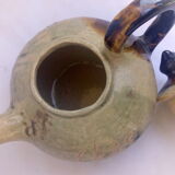 Rustic enamelled sandstone teapot