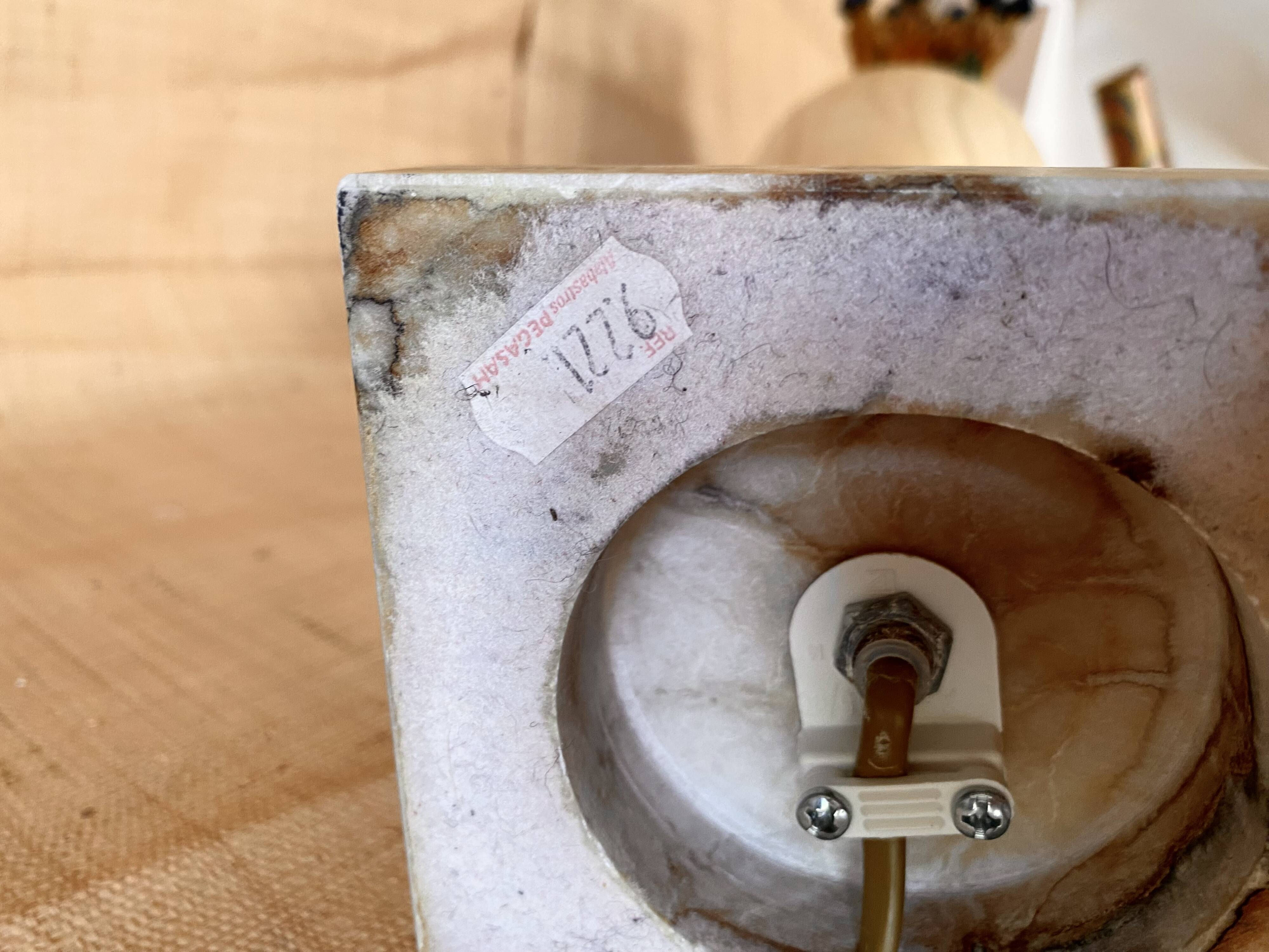 Alabaster lamp Pegasan, 1970s