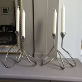 Pair of twisted candlesticks