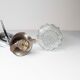 Torch wall lampof the 60s in silver and glass