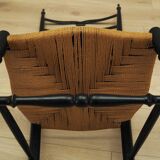 Chaise en hêtre par Gio Ponti pour Chiavari, Italie années 1950