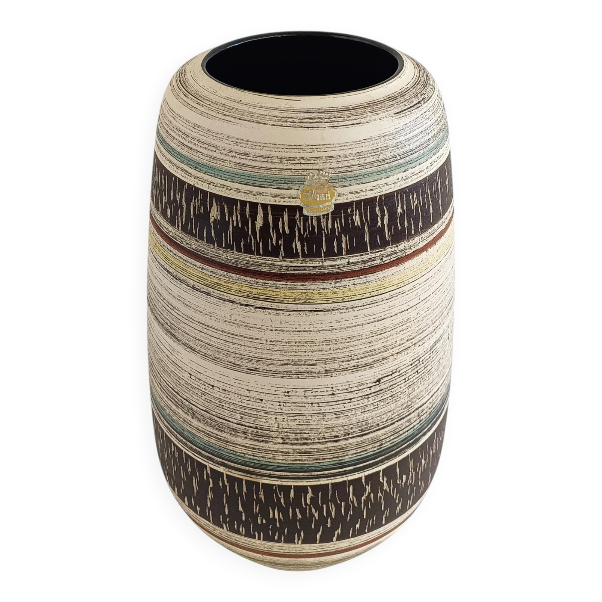 Mid-Century Sgraffito Ceramic Vase by Spara, West Germany, 1950s