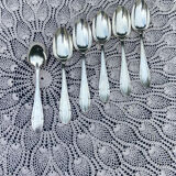 Set of 12 forks and 12 spoons Orbrille silver metal 1950 vintage