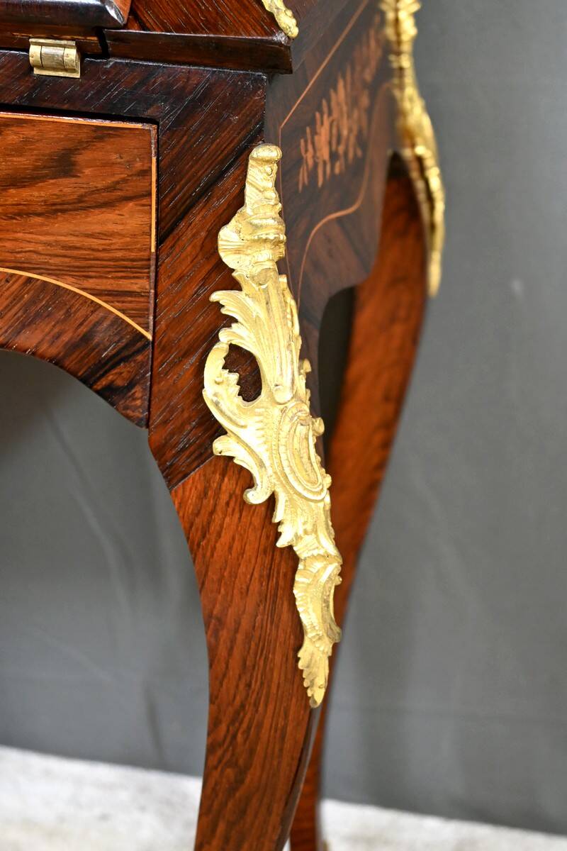 Rosewood Lady's Desk, Louis XV Style – Part 2 of the 19th Century