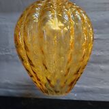 Vintage amber glass chandelier