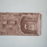 Vintage painting with ash frame, 1970-1980