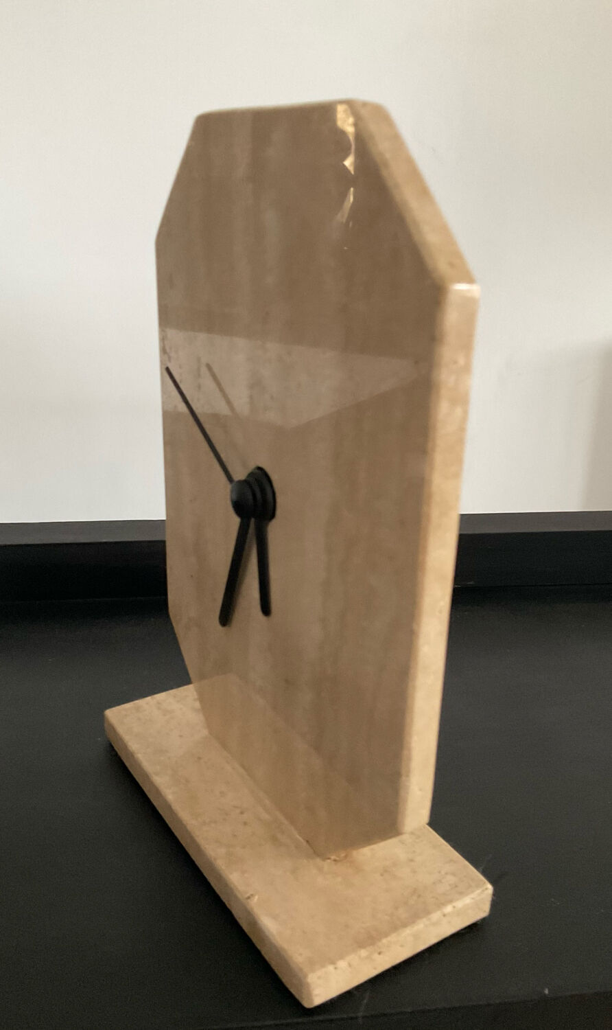 Travertine clock from the 70s