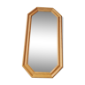 Light oak wooden mirror from the 1980s