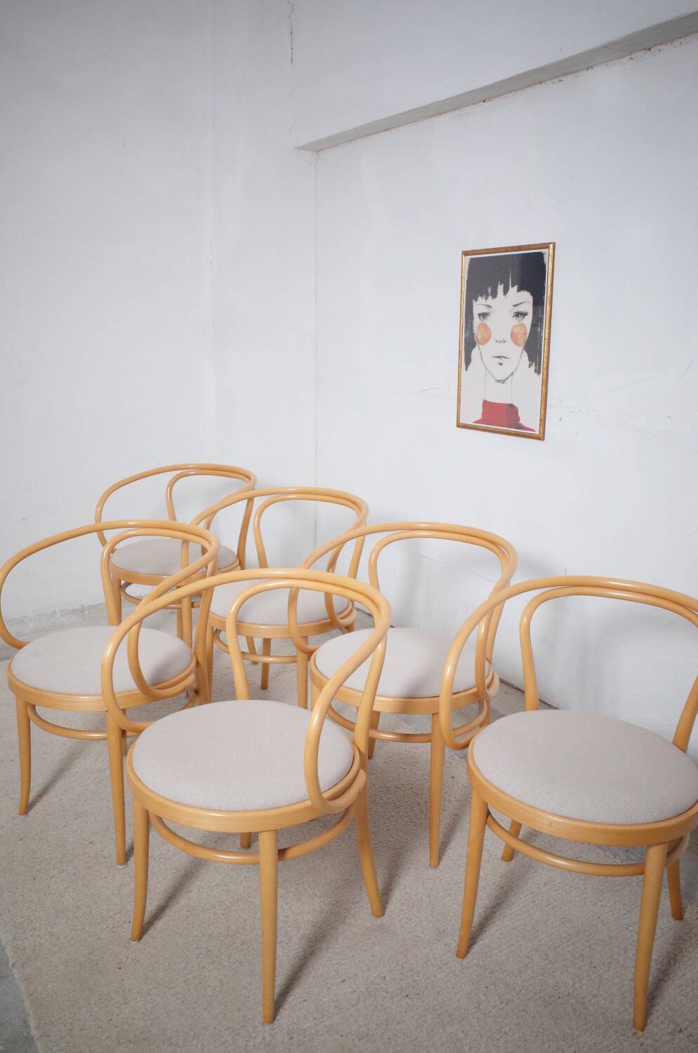 Fauteuils 209 de Thonet, 1986, Set de 6