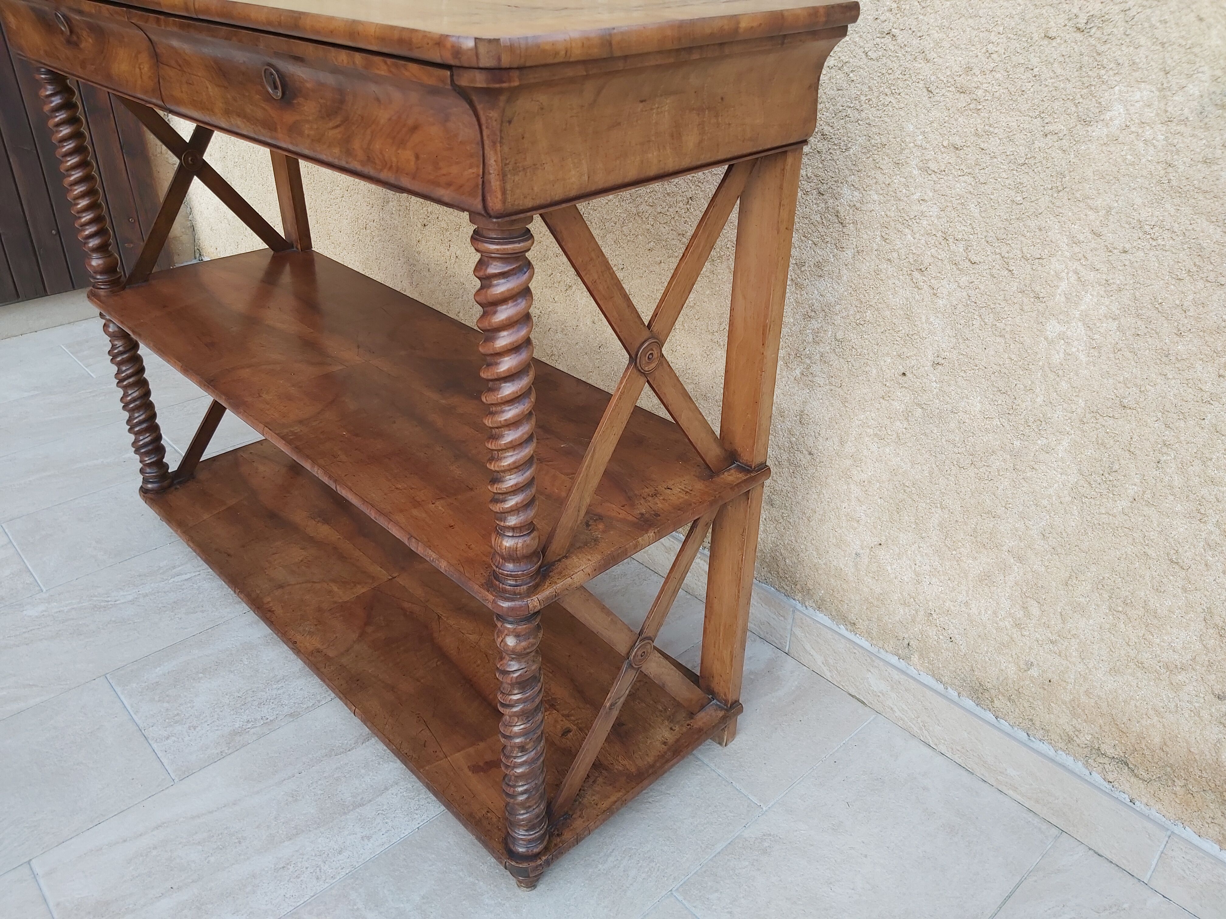 Nineteenth century walnut console