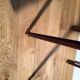 Louis XVI style side table in mahogany and white marble tray.