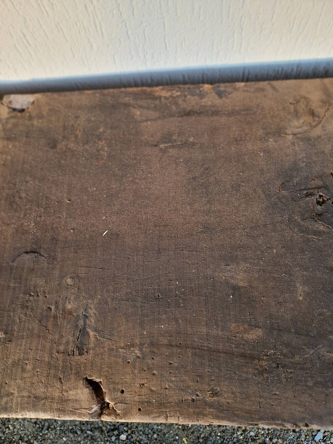 Antique solid wood workbench