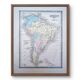 South America, antique map, printed in 1852. Authentic.