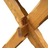 Vintage dining table pinewood 1960 minimalist dining table