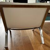 Fauteuil cuir blanc Skool Roche Bobois