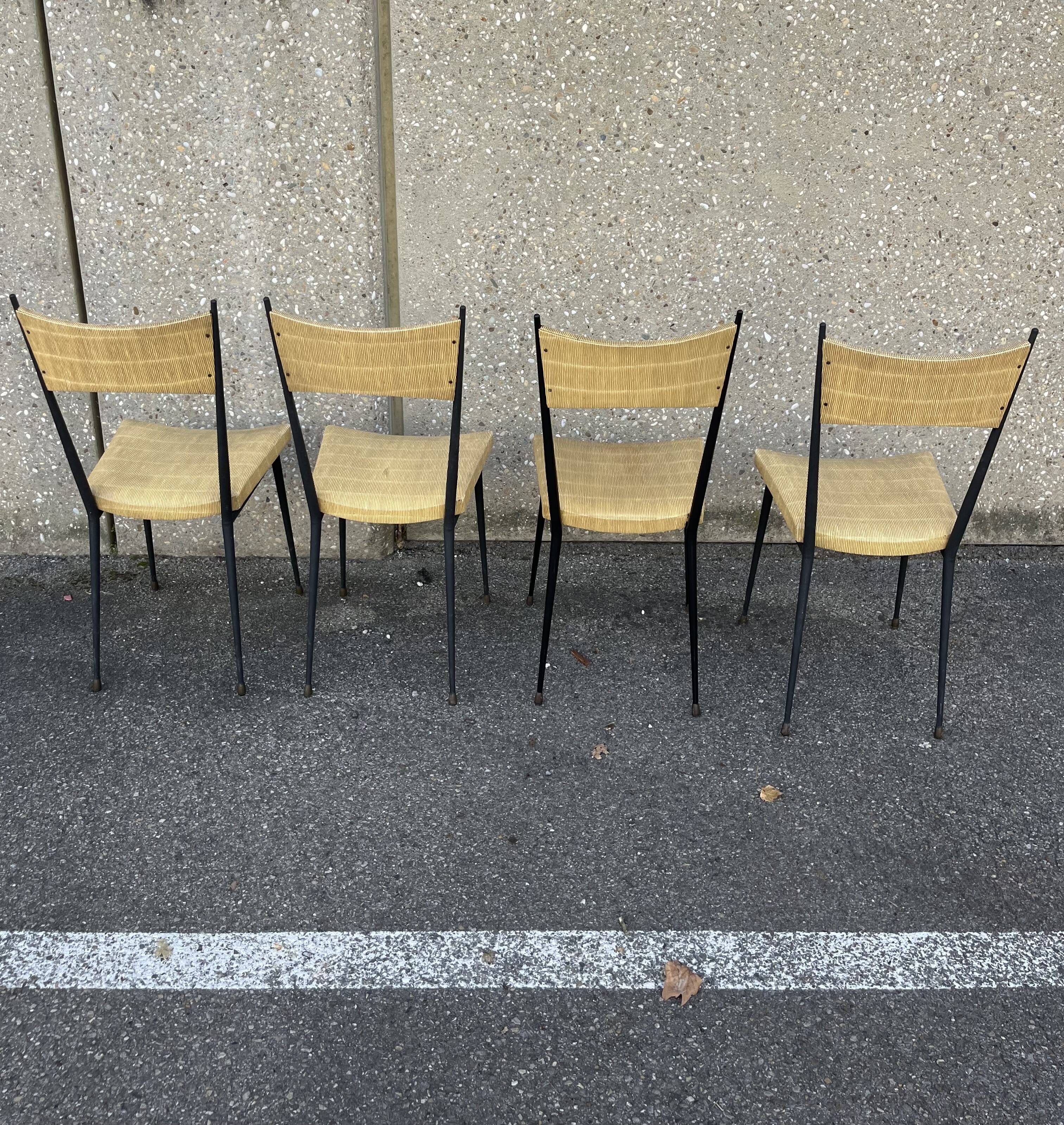 4 chairs Vintage Colette Gueden