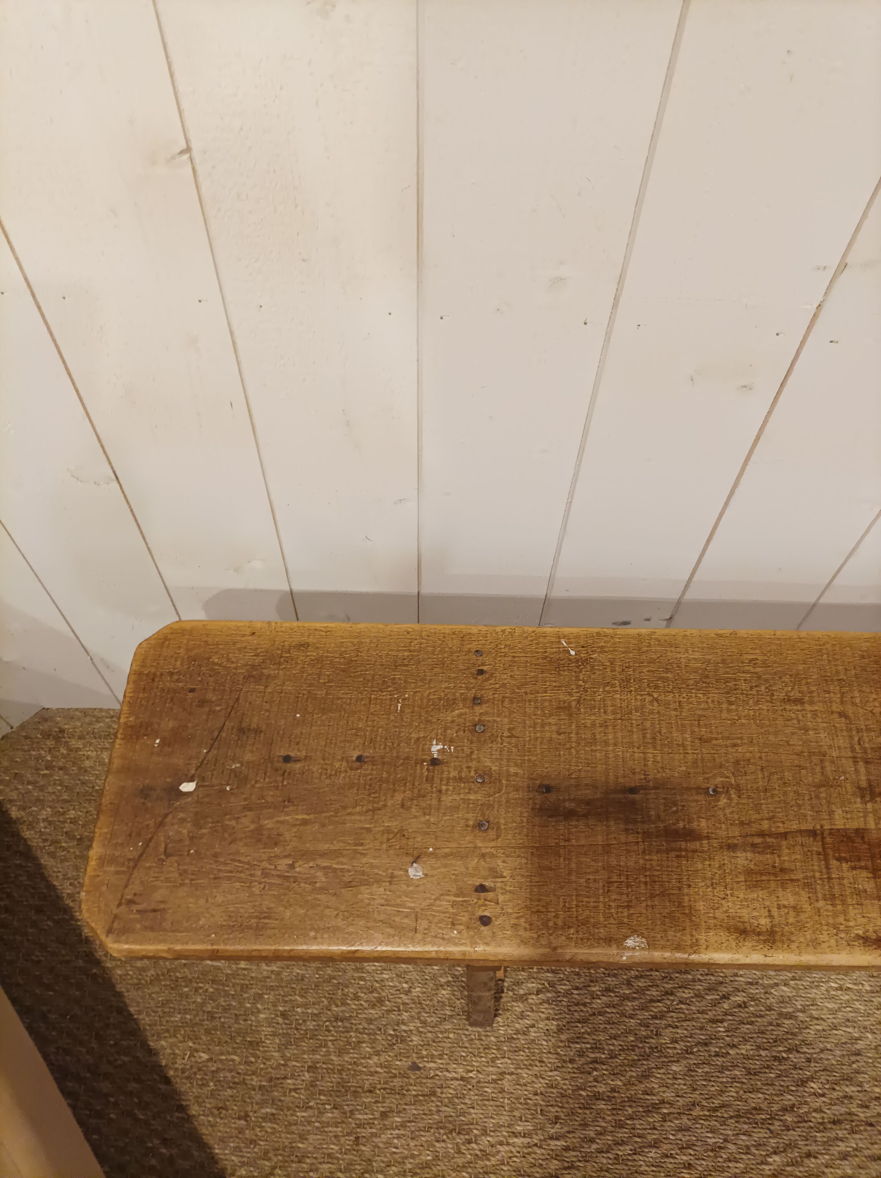 Antique solid wood bench