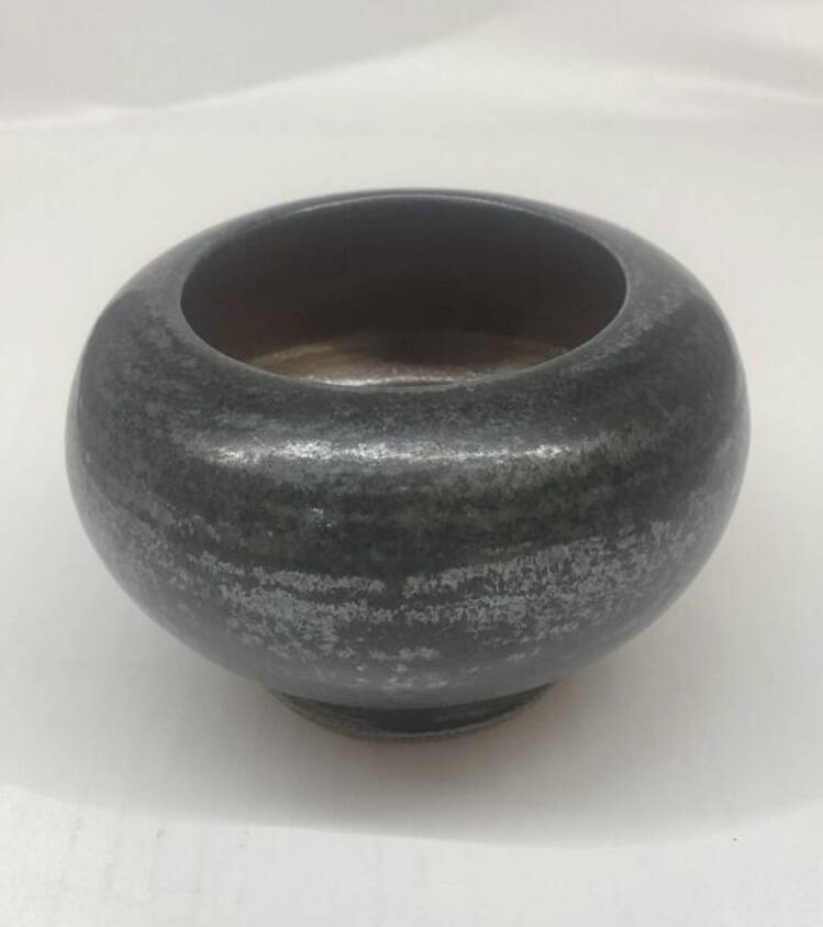 Glazed ceramic vase signed Pitot