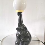 Lampe éléphant céramique design années 70