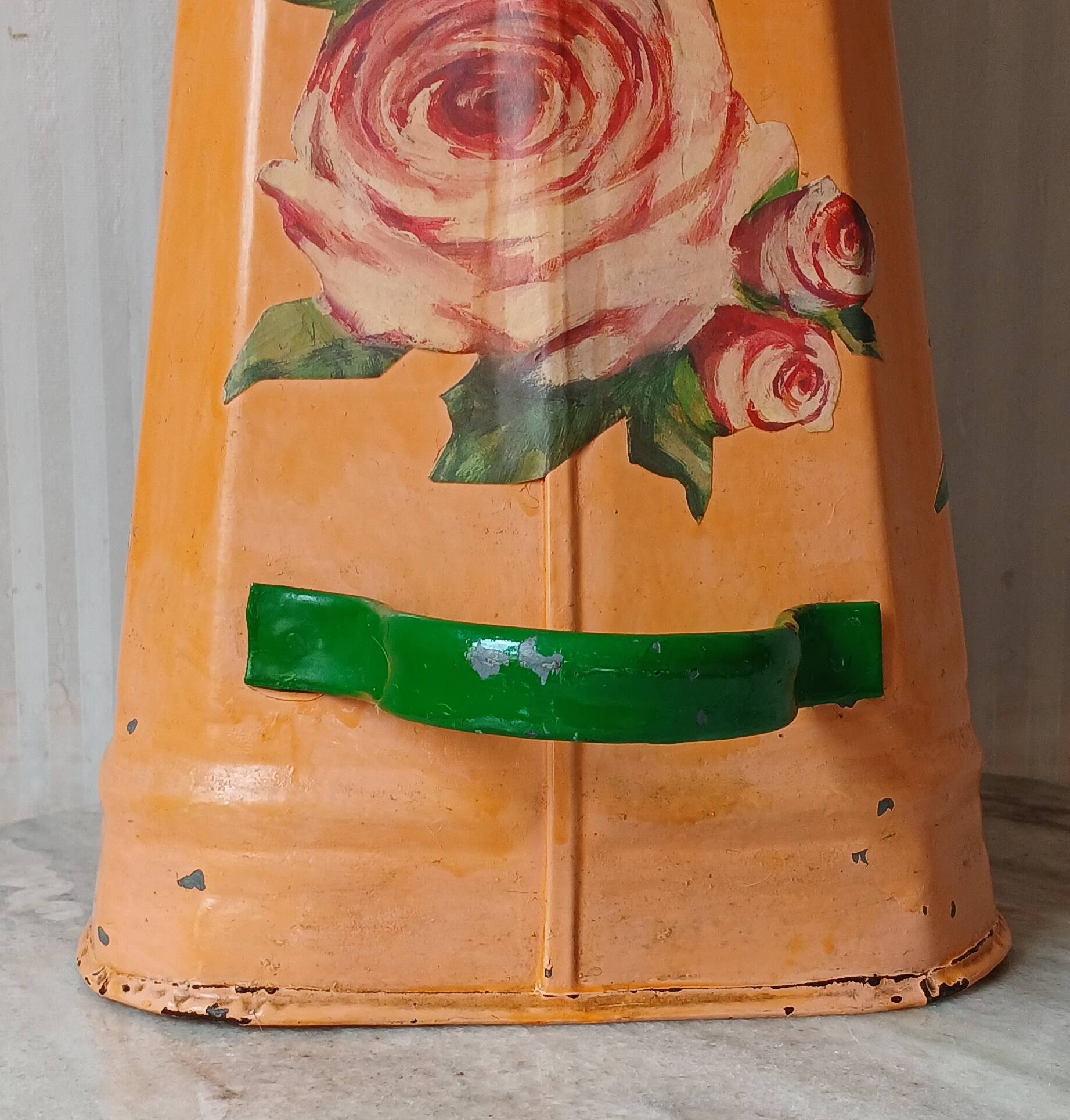 Painted zinc coal bucket