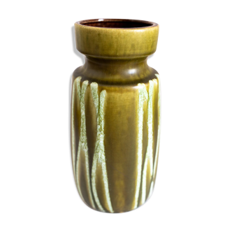 Vase West Germany vintage vert en céramique d’Allemagne de l’Ouest, années 50