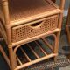 Pair of sofa ends rattan bedside tables