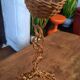 Vintage wicker pendant lamp