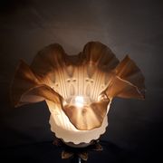 Lamp, brass foot and tulip glass, 1930