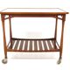 Scandinavian mahogany and Formica serving trolley, Swedish modern, Sweden, 1940