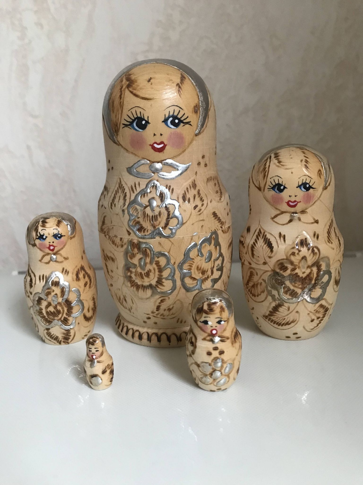 Set of wooden dolls