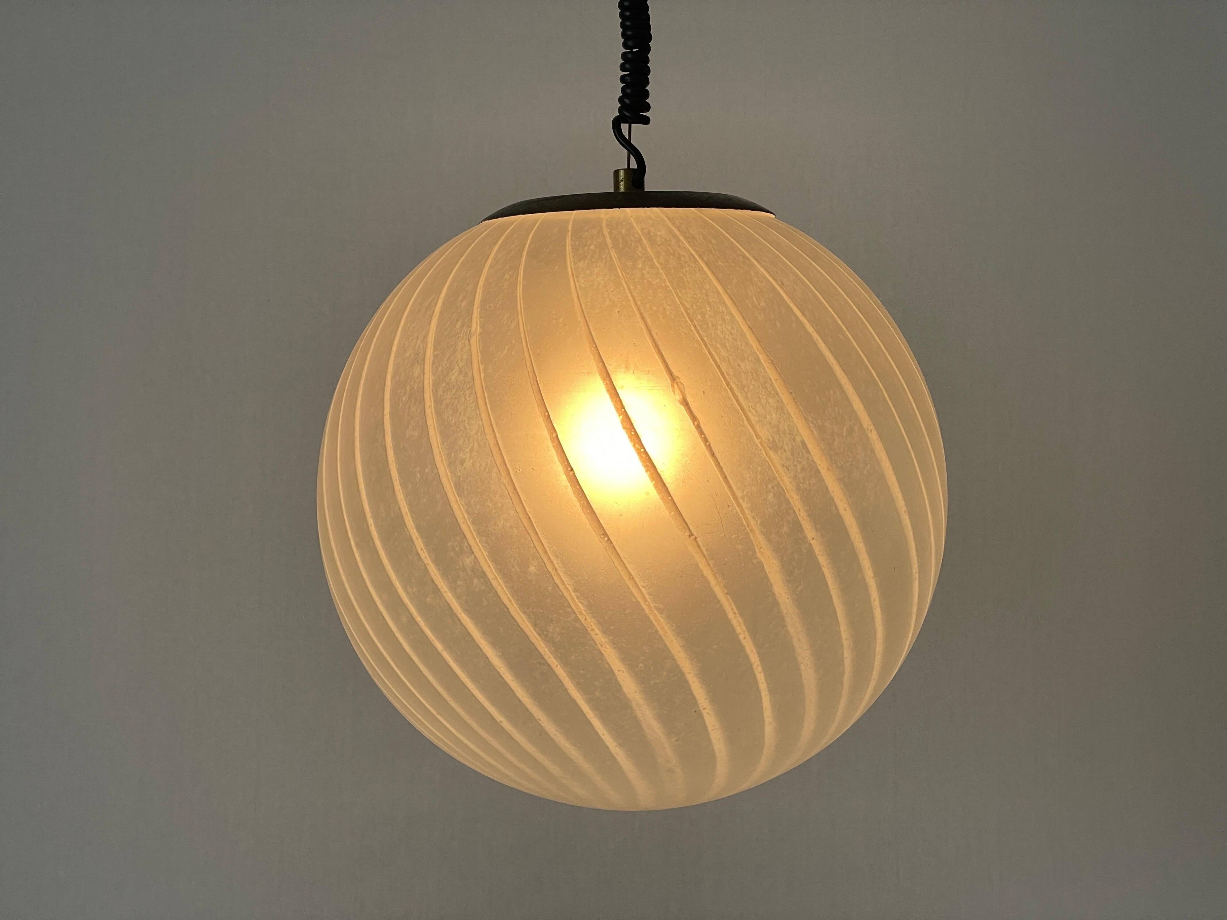 Italian suspended glass lamp Ball and Ball, 1960s, Italy