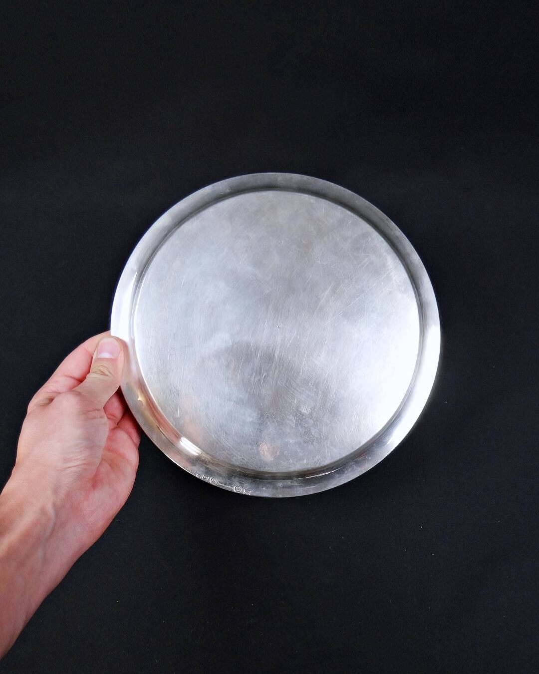 Solid silver tray signed Sazikov Russian wedding dish from 1868