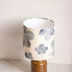 Lampe pot à moutarde en grès, motif feuilles de Maronnier