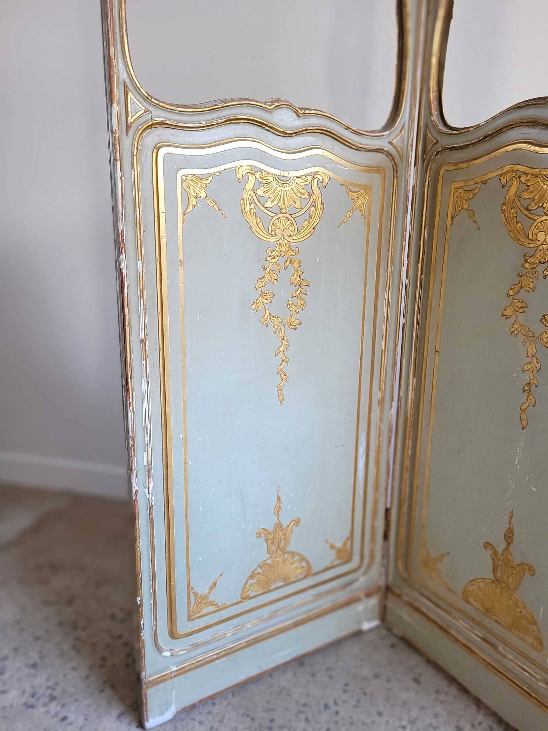 Three-panel screen, early 19th century.