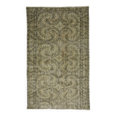Tapis Vintage Turc – Vert & Beige – Motifs Traditionnels – 250 × 156 cm