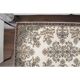 1970s Turkish Oushak Handmade Wool Cotton Beige Area Rug  119x208