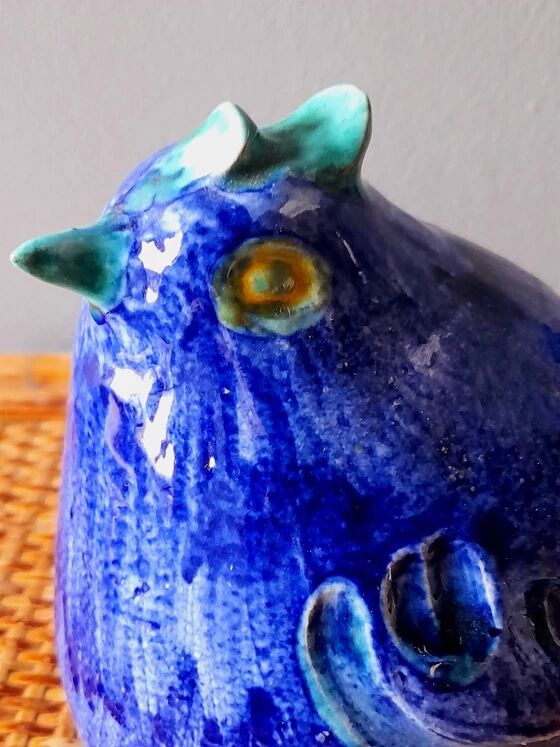 Vase Birds in Glazed Ceramic