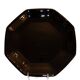 6 black Arcoroc "Octime" dessert plates (set 1)