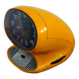 Japy yellow vintage space age alarm clock radio from the 70s