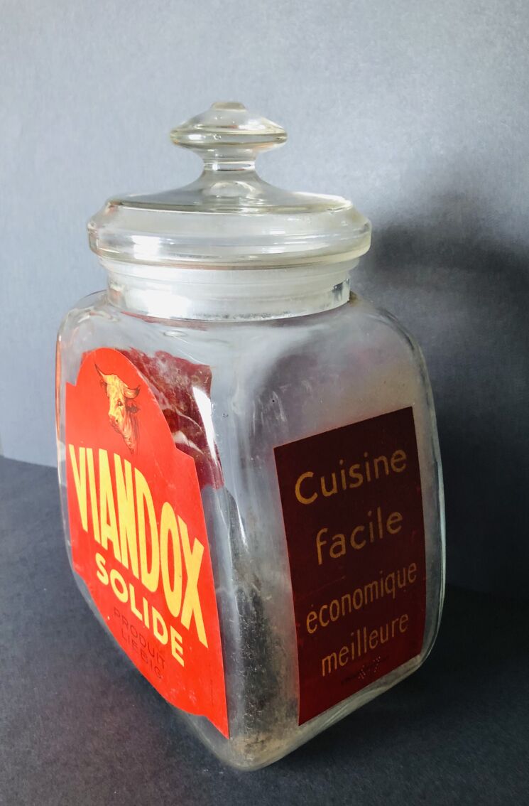 Bocal en verre Vintage Viandox, Selency