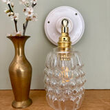 Vintage bubble glass tulip wall light
