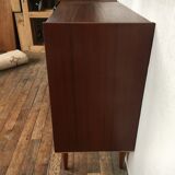 Chest of drawers semainier rag maker vintage wood bubinga 1950