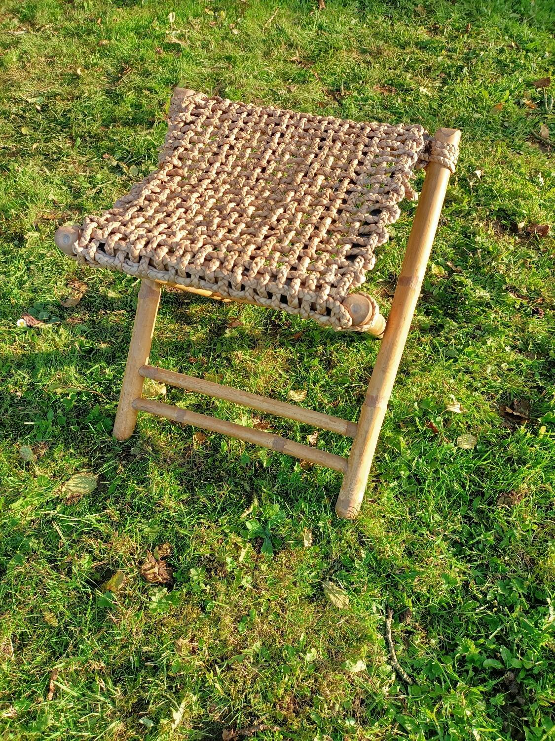 Retro bamboo stool