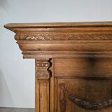 Important oak bar from a café around 1900.