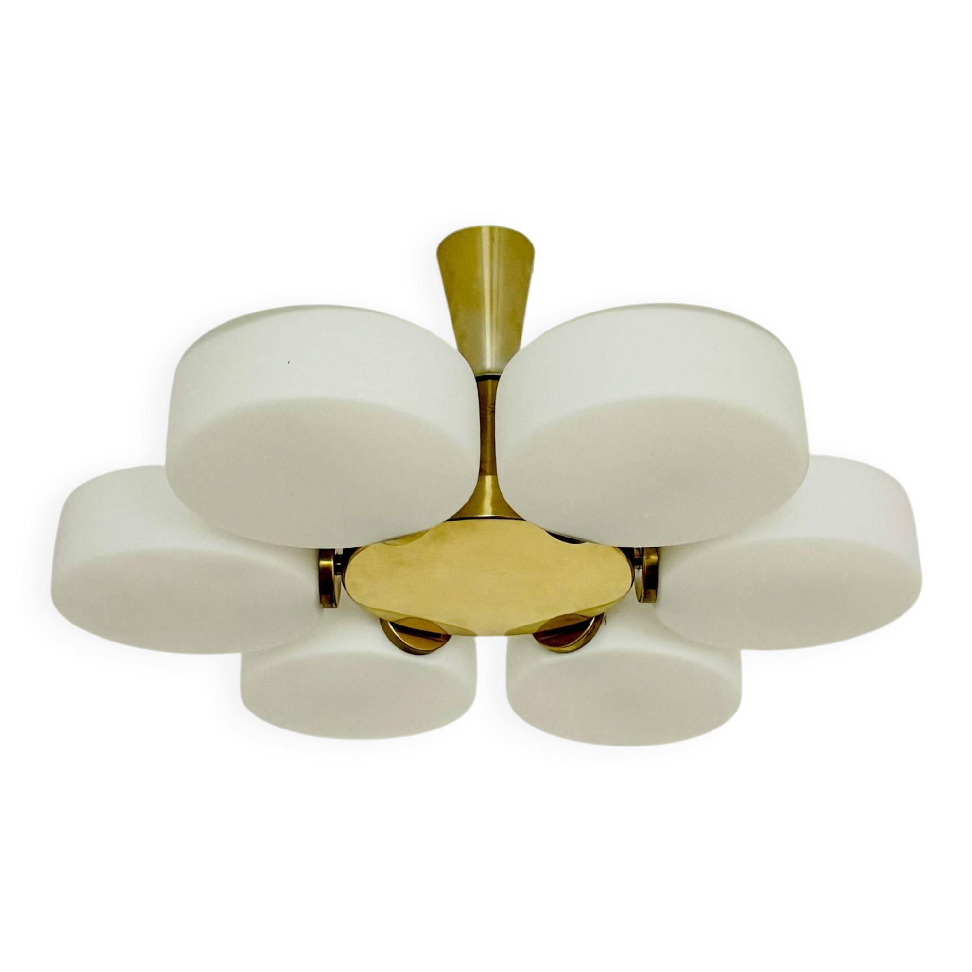 Opaline Sputnik Chandelier by Kaiser Leuchten