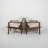 Pair of Danish teak armchairs