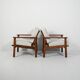 Pair of Danish teak armchairs