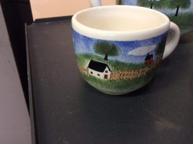Teapot with 3 cups